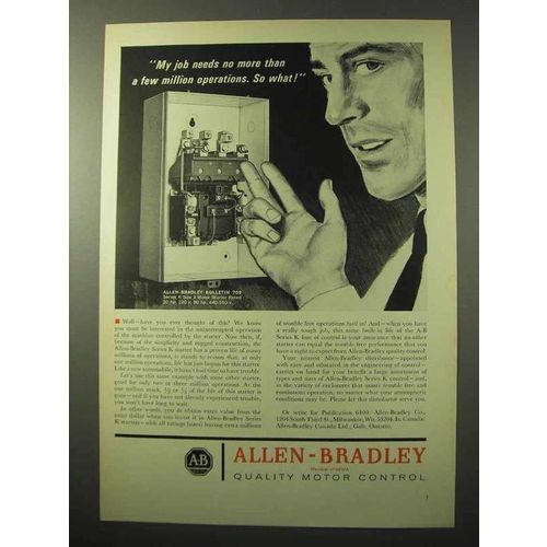 1964 Allen-Bradley Ad - Bulletin 709 Motor Starter
