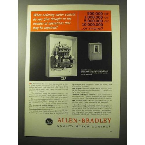 1964 Allen-Bradley Ad - Bulletin 709 Size 1 Starter