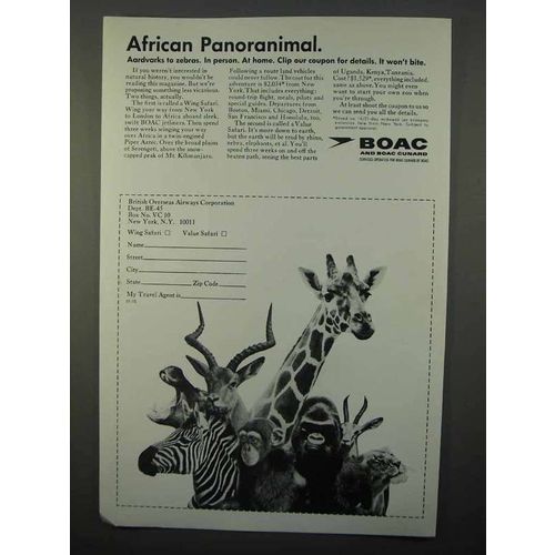 1966 BOAC Airways Ad - African Panoranimal