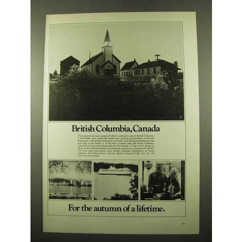 1975 Canada Tourism Ad - British Columbia for Autumn