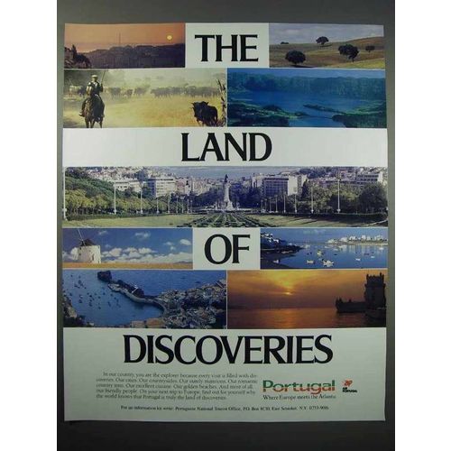 1989 Portugal Tourism Ad - The Land of Discoveries