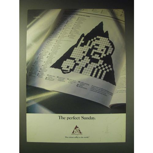 1989 National Federation of Coffee Growers of Colombia Ad - The perfect Sunday