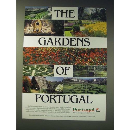 1989 Portugal Tourism Ad - The gardens of portugal