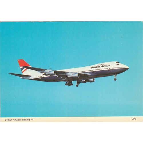 British Airways Boeing B747 Civil Aviation Postcard (A22857)
