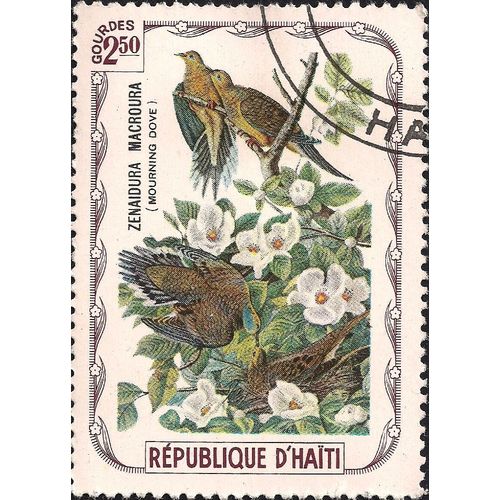 HAITI, BIRDS, Mourning Dove, 1975, 2.50 Gourdes