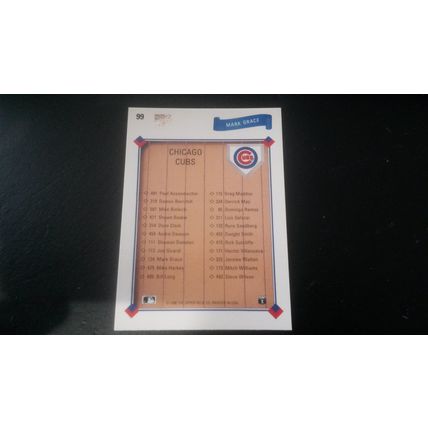1991 Upper Deck Card # 099 Mark Grace Near Mint (7) Chicago Cubs