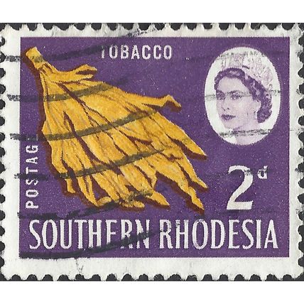 SOUTHERN RHODESIA, Tobacco, violet blue 1964, 2d, #4