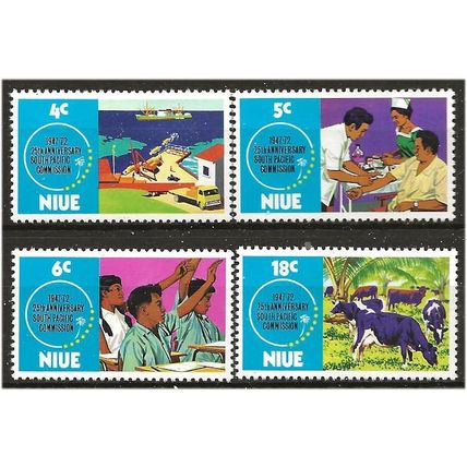 Niue 1972 South Pacific Commission Set SG170-173 Unmounted Mint . .. .