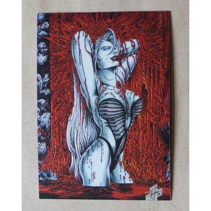 Lady Death All-Chromium Base trading Card # 63 (C) 1994 Chaos Krome comics