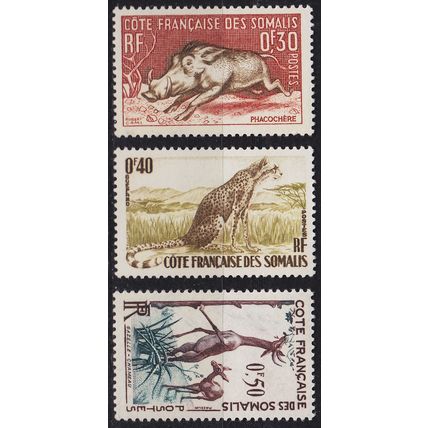 FRANZ.SOMALIA [1958] MiNr 0314-16 ( **/mnh ) Tiere