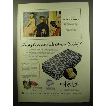 1950 U.S. Koylon Foam Ad - Now Koylon is made a Revolutionary new way