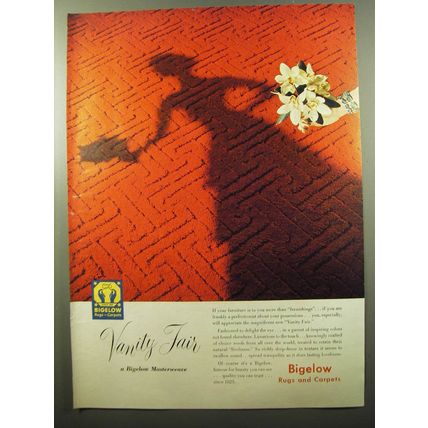 1950 Bigelow Rugs and Carpets Ad - Vanity Fair a Bigelow Masterweave
