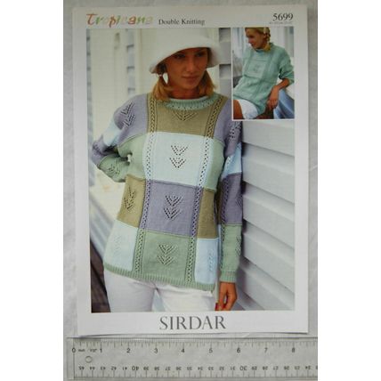 Vintage: Sirdar 5699 sweater, DK, 32-42 inch, 81-107 cm