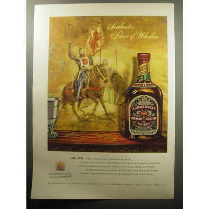 1954 Chivas Regal Scotch Ad - Scotland's Prince of Whiskies