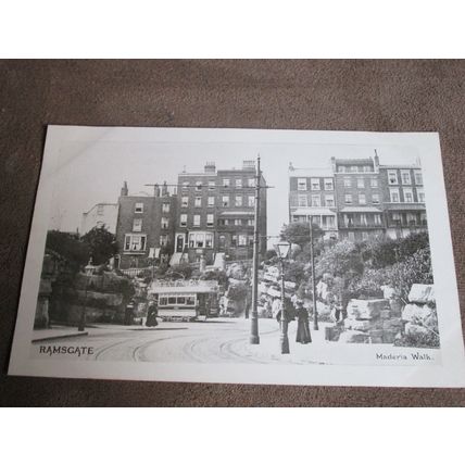Early Postcard - Tram scene, Maderia Walk, Ramsgate - Kent