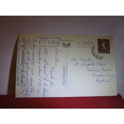 BONNE NUIT BAY, JERSEY, CHANNEL ISLES by E W Trick used postcard 1965? pm #