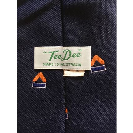 TEE DEE TIE - ORANGE CHEVRON