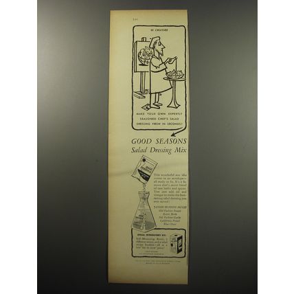 1955 Good Seasons Salad Dressing Mix Ad - Be creative