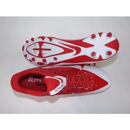 New Mens 13.5 NIKE Alpha Pro TD Ohio State Red White Cleats Shoes$105 579545-160