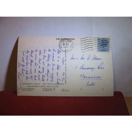 multiview, NORTHUMBRIA COAST, NORTHUMBERLAND county used postcard 1981 pm #