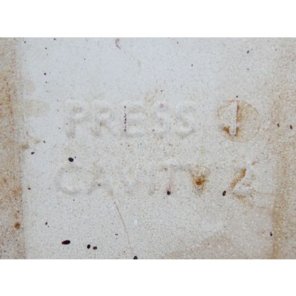 Tile, Advertising, Ceramic, Zebra Grate Polish, English Made. Unused