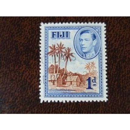 Fiji 1938 KGVI 1d Native Village fine used stamp SG250