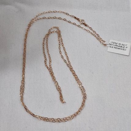 Vicenza Diamond Cut Oval Trace Chain 36" Long Rose Gold Overlay 925 Silver 3.37g