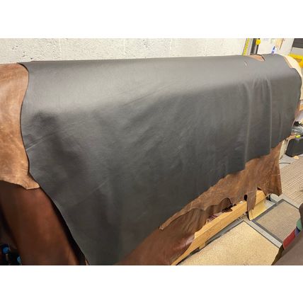Italian Half Leather Cow Hide Colour Black, Budget priced leather