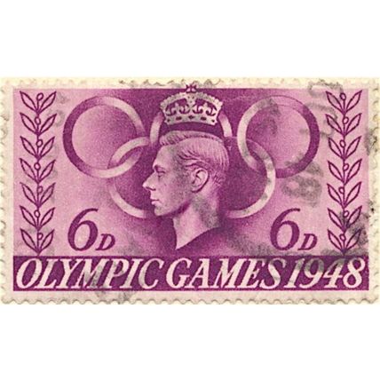GB 1948 Olympics 6d mauve used SG497