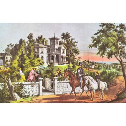 AMERICAN COUNTRY LIFE - MAY MORNING 1952 Frances Flora Bond Palmer PRINT
