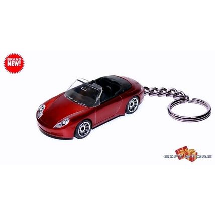 HTF KEYCHAIN RED PORSCHE 911 CARRERA CONVERTIBLE CUSTOM Ltd Ed NICE GIFT