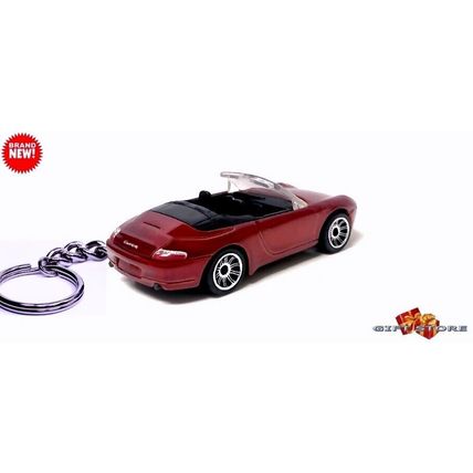 HTF KEYCHAIN RED PORSCHE 911 CARRERA CONVERTIBLE CUSTOM Ltd Ed NICE GIFT