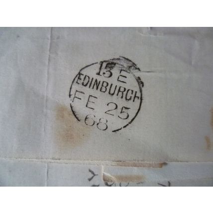 1868 GB QV 1d Red stamp Plate 89 cover Pitlochry Edinburgh MacDonald Dunalistair