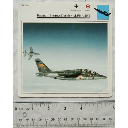 Dornier Alpha Jet - West Germany + France - Trainer - Collectors Club Card