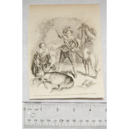 1860s engraving - Prince Henry and Lord Harrington