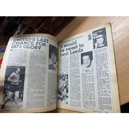 GOAL MAGAZINE #228 13 JAN 1973 UK FOOTBALL MAGAZINE - NORWICH TEAM POSTER (LL)