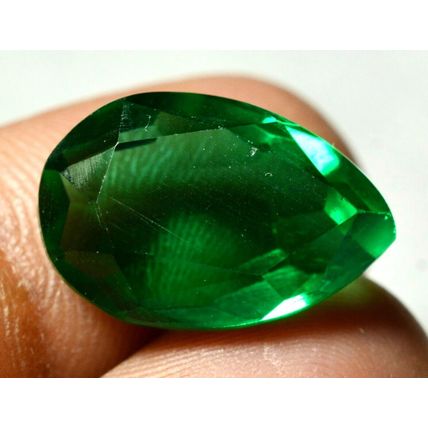 9.15 Ct Colombian Natural Green Emerald Pear Cut Loose Gemstone