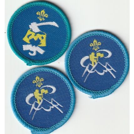 Scout Badges 3 x Explorer Activity 2002+ - Black Backs (BY460)