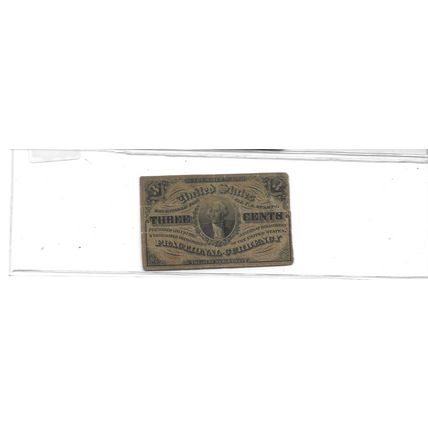 US 3 Cent Fractional Currency F/VF