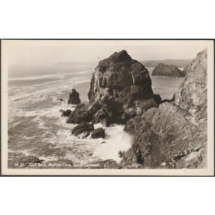 Gull Rock, Mullion Cove, South Cornwall, c.1950s - Penpol RP Postcard