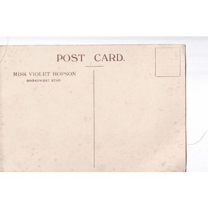Postcard Miss Violet Hopson Broadwest Star