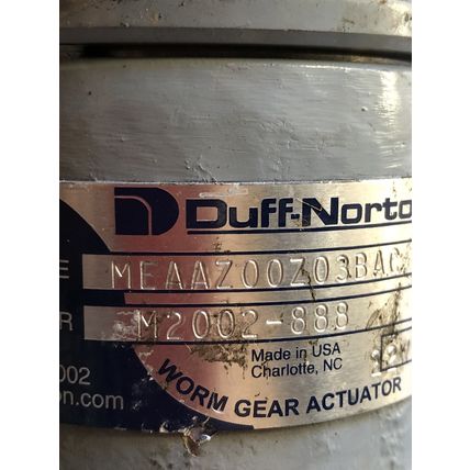 New DUFF-NORTON M2002-888 WORM GEAR ACTUATOR, LINEAR ACTUATOR MEAAZ00Z03BAC,TB