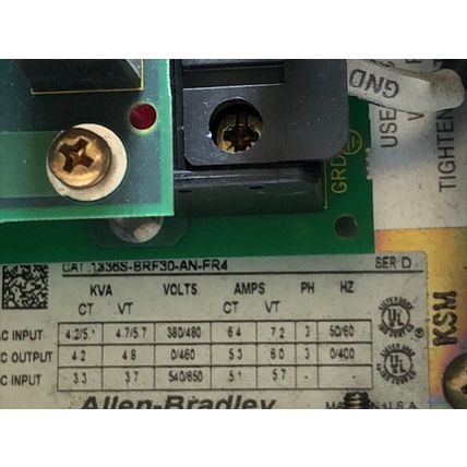 ALLEN BRADLEY 1336S-BRF30-AN-FR4 DRIVE,1336S-FR4,1336PLUS SENSORLESS,DG