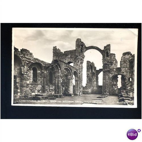 Northumberland HOLY ISLAND Lindisfarne Priory Postcard by Valentine (G.1755)