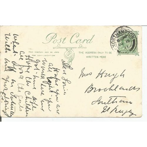 NICELY ANIMATED PRINTED POSTCARD St.CLEMENTS CHURCH SKEGNESS LINCOLNSHIRE (586)