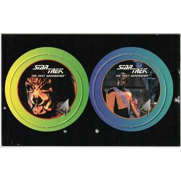STAR TREK TNG ' POGS ' 2 set card # 56 and 30 (1994)