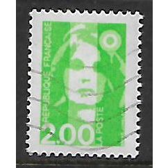 FRANCE 1989 2F GREEN MARIANNE SG2911 FINE USED