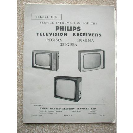 Philips 19TG154A 19TG156A 23TG156A Original Service manual