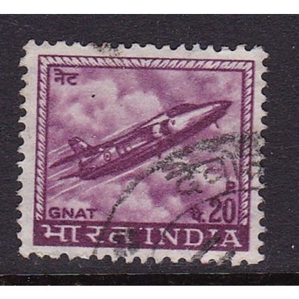 INDIA 1965-75 20p VALUE USED SG511 JET PLANE