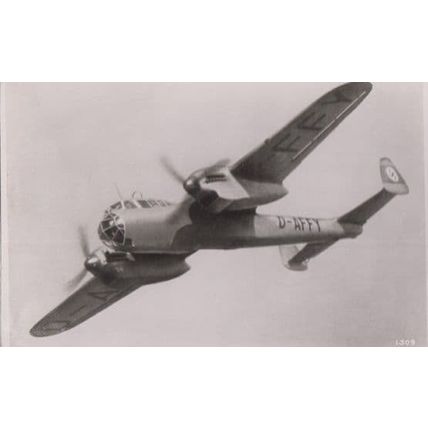 Dornier DO 215 Bomber Aircraft German WW2 Plane Plain Back Postcard Old Photo